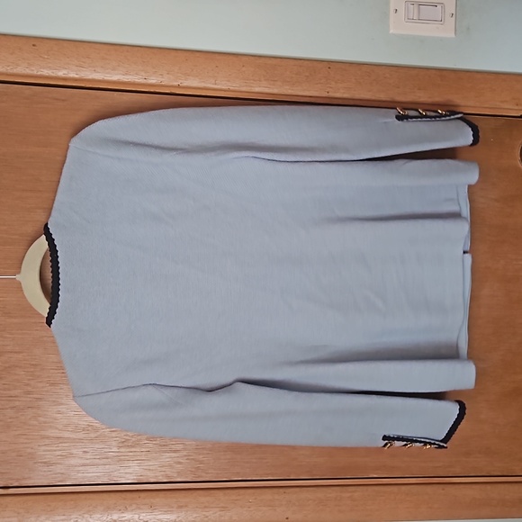 St John Collection Light Blue Blazer Jacket sz 6 - Picture 5 of 7